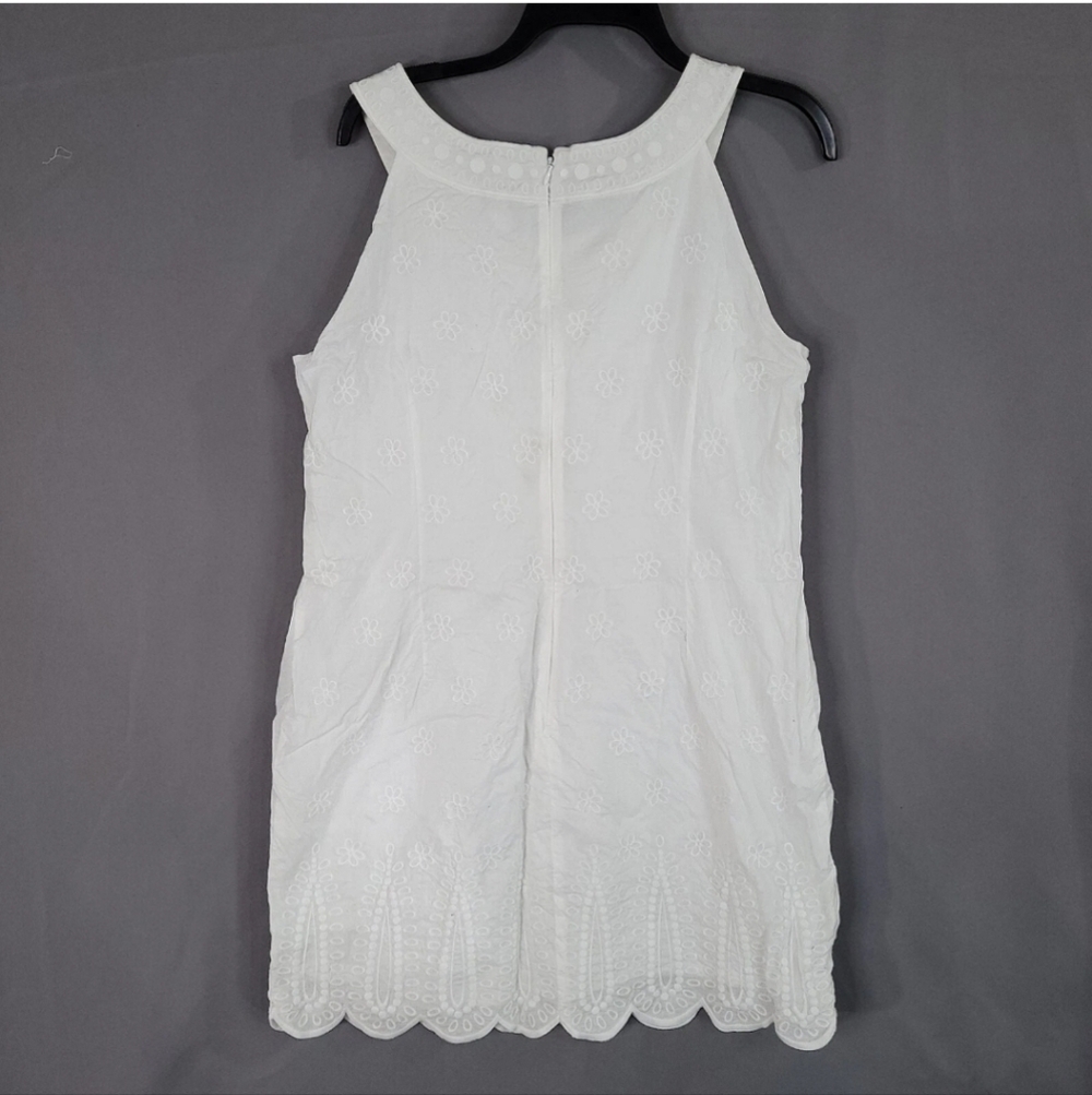 NWT VINEYARD VINES Women's Sun Shift Dress Sleeveless Back Zip SCALLOPED HEM 8 - Picture 2 of 9